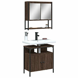 Maison Chic Armoire de Bain | Ensemble de 2 meubles salle de bain Chêne marron -GKD97094