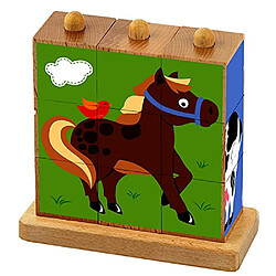 Avis Viga Toys - Puzzle de Cubes à Emboîter - Animaux de Ferme - 9 Pièces - Multicolore (Ref: 50833)