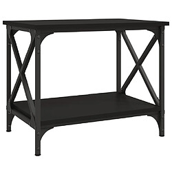 vidaXL Table d'appoint Noir 55x38x45 cm Bois d'ingénierie