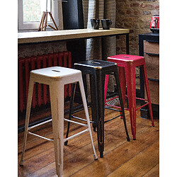 Beliani Tabouret de bar Set de 2 Noir CABRILLO