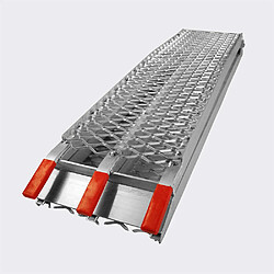 Acheter Helloshop26 Rampe de chargement multi-usage pliante aluminium rail collision 226 cm jusqu'a 340 kg gris 3416067