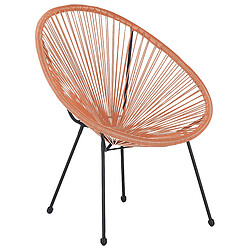 Beliani Chaise de jardin Orange ACAPULCO II