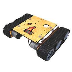 kits de robot bricolage châssis en alliage Châssis de Wagon-Citerne Robot Intelligent en Bois avec Roues de Chenille pour Piste