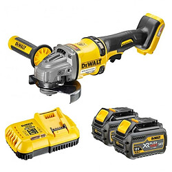 Meuleuse DEWALT - FLEXVOLT - 54 V XR Ø125 mm - 2 Batteries 54V 6.0Ah, chargeur, coffret - DCG414T2 DeWalt Promotion Sans fil Broyeur d'angle 54VXR 125mm