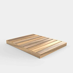 Receveur de douche en bois pour jardin et piscine extérieure 100x80cm Arkema Design Top D106