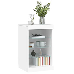 Maison Chic Commode Buffet - Meuble de rangement avec lumières LED blanc 41x37x67 cm -GKD55152 pas cher