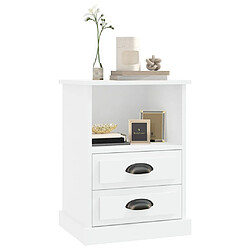 Acheter Maison Chic Table de chevet Table de Nuit Meuble de Rangement blanc 43x36x60 cm