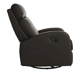 Mendler Fauteuil de télévision Crosby, fauteuil relax, rocking-chair, fonction bascule, pivotant, similicuir ~ noir