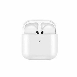 Universal Bouchons d'oreilles sans fil Bluetooth 5.0 pour téléphone portable avec boîtier de charge blanc 