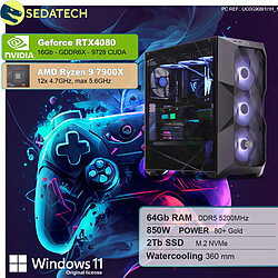 Sedatech PC Gamer Pro • AMD Ryzen 9 7900X • RTX4080 • 64 Go DDR5 • 2To SSD M.2 • Windows 11