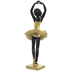 Acheter Figurine Décorative Alexandra House Living Noir Doré Acrylique Plastique Mélamine Ballerine 10 x 9 x 30 cm