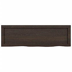 Avis Maison Chic Étagère murale flottante,Etagère de rangement marron foncé bois chêne massif traité -MN84569