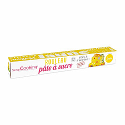 Scrapcooking Pâte à sucre en rouleau jaune Ø 36 cm - 430 g 