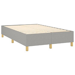 Acheter vidaXL Sommier à lattes de lit et matelas et LED Gris clair 120x200 cm