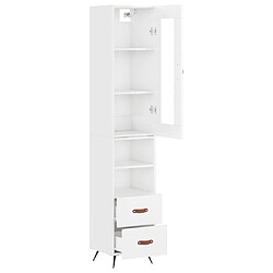 Acheter Maison Chic Buffet,Meuble de Rangement,commode pour salon,Cuisine Blanc brillant 34,5x34x180 cm Bois d'ingénierie -MN66032