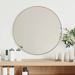 Maison Chic Miroir mural | Miroir Décoration pour Maison Salle de Bain Argenté 40 cm Rond -GKD15398