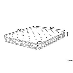 Beliani Matelas à ressorts ensachés équilibré 160 x 200 cm JOY