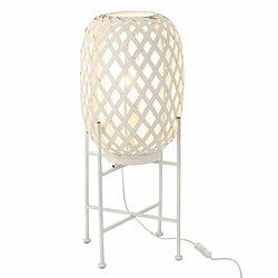 Paris Prix Lampadaire Déco en Bambou Inaya 63cm Blanc