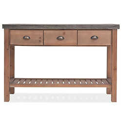 Avis Maison Chic Table console | Meuble d'entrée | Table d'appoint Bois massif de sapin 122 x 35 x 80 cm -GKD25276