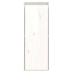 Maison Chic Armoire murale,Meuble de Rangement,Armoire Suspendue Blanc 30x30x80 cm Bois de pin massif -MN19917 pas cher