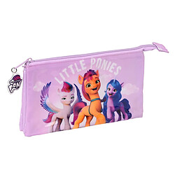 Trousse Fourre-Tout Triple My Little Pony Lila (22 x 12 x 3 cm) 