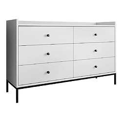 Bestmobilier Filipo - commode - blanc - 130 cm