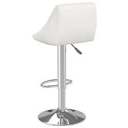 Acheter vidaXL Tabourets de bar lot de 2 blanc similicuir