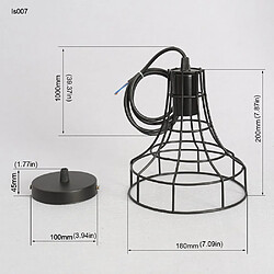 Avis Stoex Suspension Noir Cage Industriel Vintage Luminaire Métal Retro pour Salon Chambre Café Bar Restaurent Salle à Manger