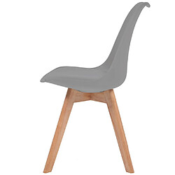 Acheter Maison Chic Lot de 6 Chaises à manger,Chaise pour cuisine Gris Plastique -MN98681