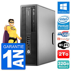 PC HP EliteDesk 800 G2 SFF Intel G4400 RAM 32Go Disque 2To Windows 10 Wifi · Occasion 