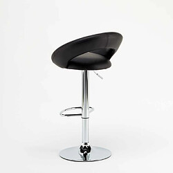 Acheter Superstool Tabouret haut bar cuisine fixe pivotant réglable en hauteur avec repose-pieds Chicago, Couleur: Noir