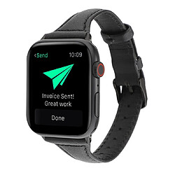 Avis Wewoo Pour Apple Watch séries 5 et 4 40 mm / 3 et 2 et 1 38 mm Crazy Horse Texture Bracelet en cuir véritable Noir