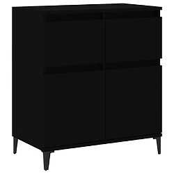 Maison Chic Buffet,Meuble de Rangement,commode pour salon,Cuisine Noir 60x35x70 cm Bois d'ingénierie -MN12223