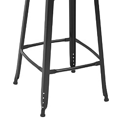 Acheter vidaXL Tabourets de bar lot de 4 noir acier