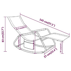 vidaXL Chaise longue acier et textilène gris pas cher