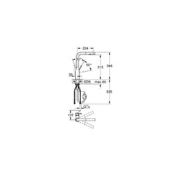 Mitigeur évier monocommande 1/2 chromé - 30270000 - GROHE