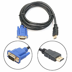 INECK® Câble adaptateur HDMI mâle vers VGA mâle - Cable convertisseur HDMI vers VGA 1,8M