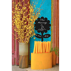 Securit Tableau noir mural en forme de fleur Noir