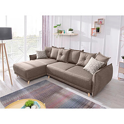 Bestmobilier Lena - canapé d'angle réversible convertible - 4 places - style scandinave