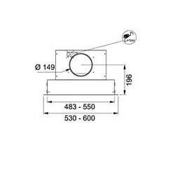 Hotte plafond 90cm 66db 839m3/h inox - 6509916 - ROBLIN