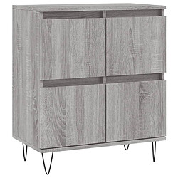 Maison Chic Ensemble de 3 Buffets,commode,console pour rangement Sonoma gris Bois d'ingénierie -MN45879 pas cher