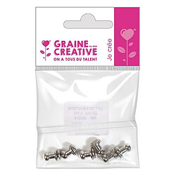 Graines Creatives 6 boutons de col à vis pour cuir