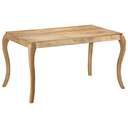 vidaXL Table de salle à manger 135x75x76 cm Bois de manguier massif