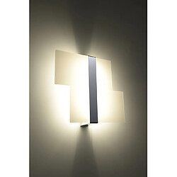 Avis Luminaire Center Applique murale MASSIMO acier/verre blanc/chrome 2 ampoules