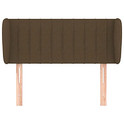 Avis Maison Chic Tête de lit scandinave avec oreilles,meuble de chambre Marron foncé 103x23x78/88 cm Tissu -MN87716