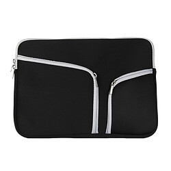 Wewoo Sacoche pour ordinateur portable noir Macbook Air 11,6 pouces Double Pocket Zip Sac à main