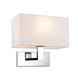 Luminaire Center Applique Chrome avec Abat-Jour Rectangle Crème