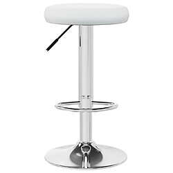 Avis vidaXL Tabourets de bar lot de 2 Blanc Similicuir