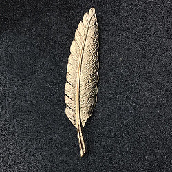 Acheter Vintage Alloy Feather Broche en forme de feuille Broche Pin's Corsage Breastpin Gold