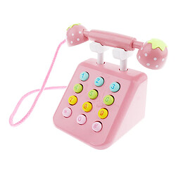 Avis Téléphone en bois rose enfants jouer au jouet Jouets éducatifs bébé tout-petit